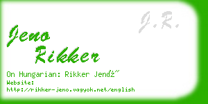 jeno rikker business card